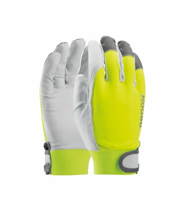 Kombinované rukavice ARDON®HOBBY REFLEX  - s predajnou etiketou hi-vis žltá