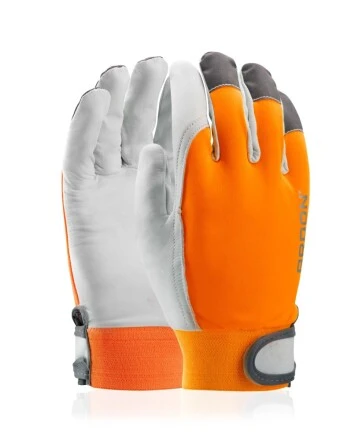 Kombinované rukavice ARDON®HOBBY REFLEX - s prodejní etiketou - hi-vis oranžová