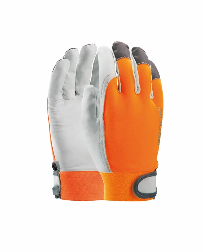 Kombinované rukavice ARDON®HOBBY REFLEX  - s predajnou etiketou hi-vis oranžová