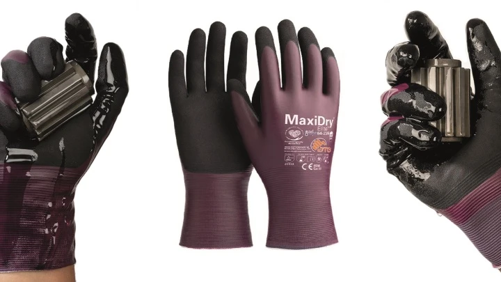 Jak vybrat pracovní rukavice do oleje? MaxiDry®Elite nabízí tři úrovně máčení