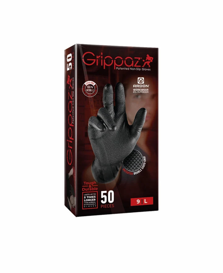 Jednorázové rukavice GRIPPAZ® 246 čierne