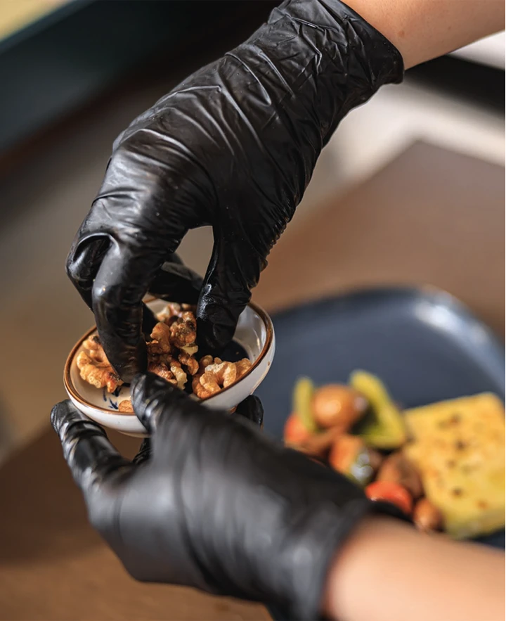 Jednorázové rukavice Clara Black Nitrile - nepudrované - černá