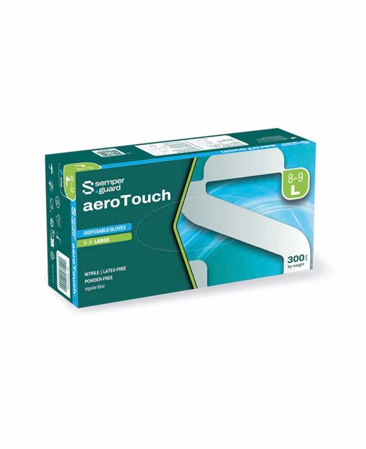 Jednorázové rukavice SEMPERGUARD® aeroTOUCH - nepudrované - modré