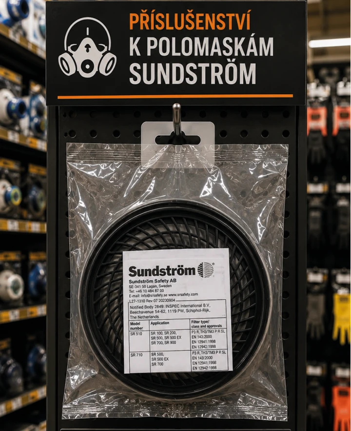 Filter SUNDSTRÖM SR 510 P3 pre polomasky a celotvárové masky