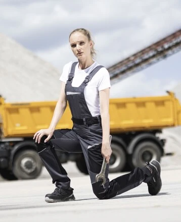 Dámské kalhoty s laclem ARDON®REFIWAN® tmavě šedá