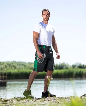 Šortky ARDON®NEON sivo-zelená