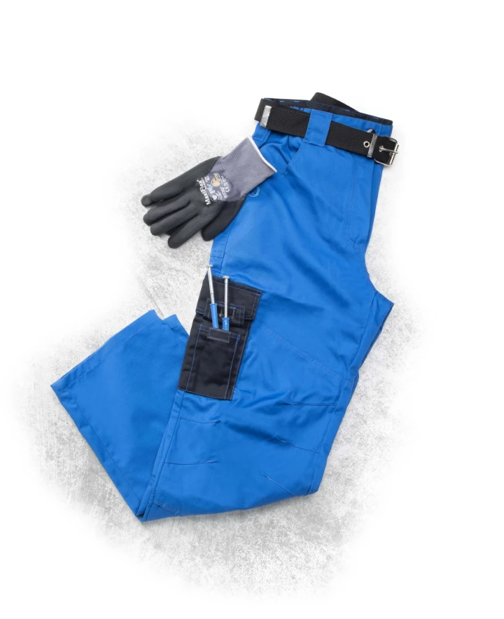 Spodnie do pasa ARDON®4TECH 02 niebiesko-czarne, przedłużone