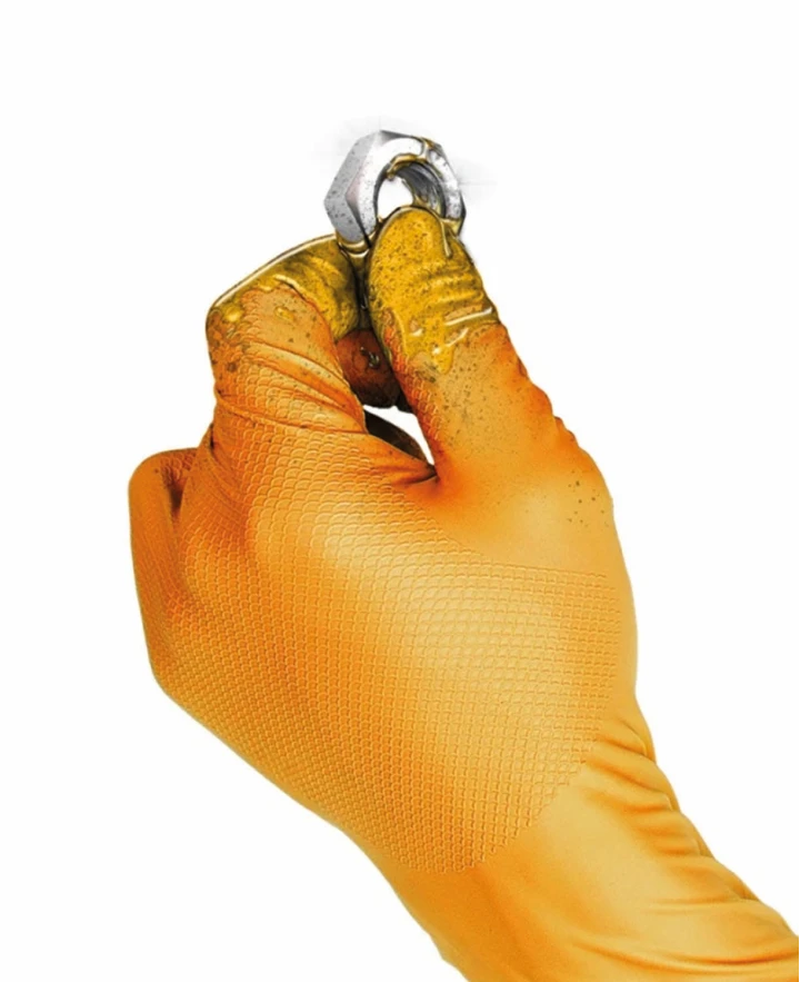 Jednorázové rukavice GRIPPAZ® 246 oranžové