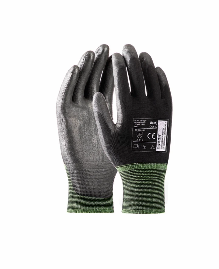 Máčené rukavice ARDON®PURE TOUCH BLACK - černá