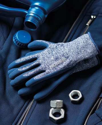 Máčené rukavice ARDON®NATURE TOUCH - s prodejní etiketou - melange modrá