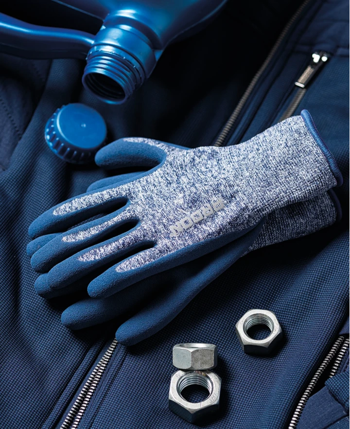 Rękawice powlekane ARDON®NATURE TOUCH - z blistrem - niebieskie