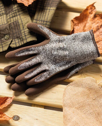 Máčané rukavice ARDON®NATURE TOUCH - s predajnou etiketou, hnedé