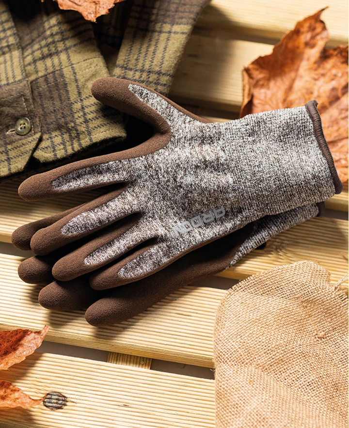 Máčané rukavice ARDON®NATURE TOUCH - s predajnou etiketou, hnedé