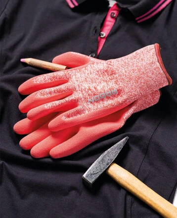 Máčené rukavice ARDON®NATURE TOUCH - s prodejní etiketou - melange růžová