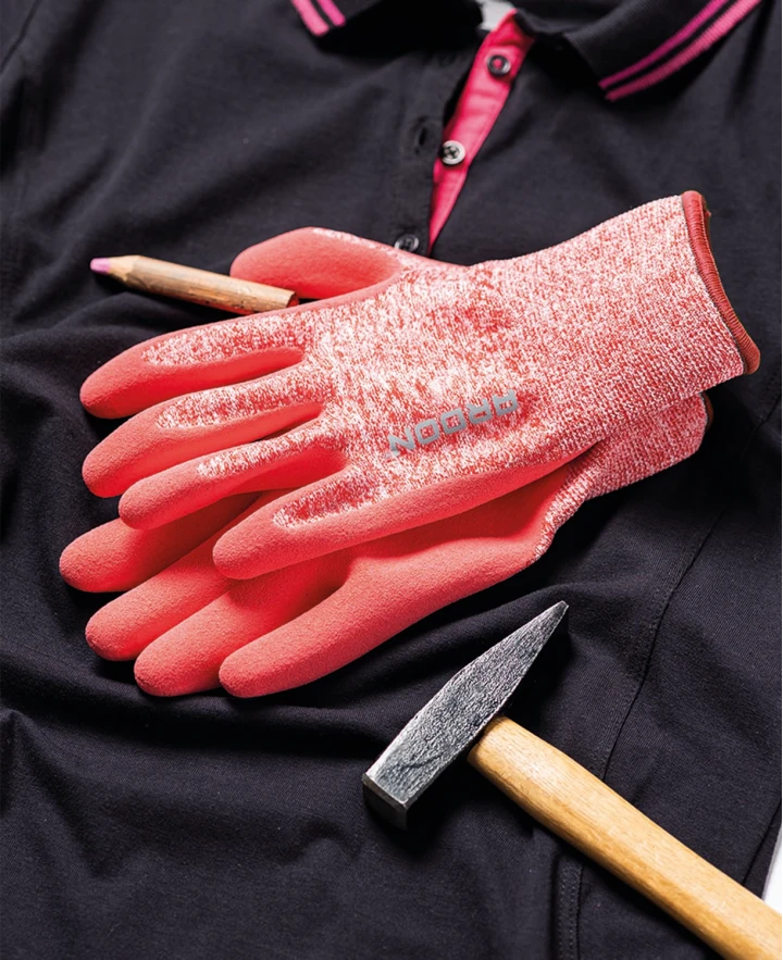 Rękawice powlekane ARDON®NATURE TOUCH - z blistrem - różowe