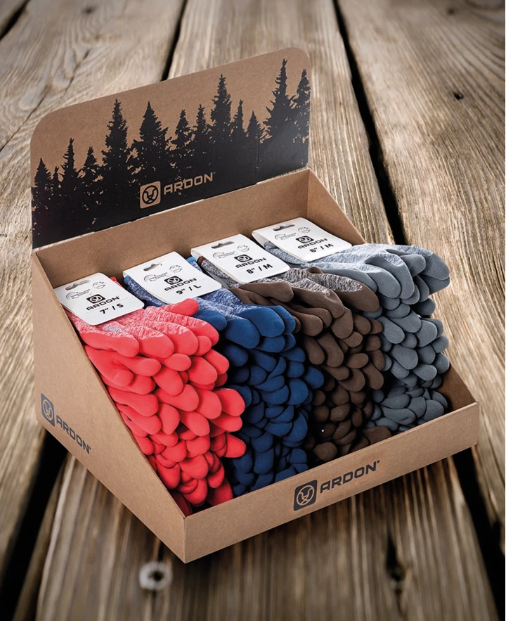 Rękawice powlekane ARDON®NATURE TOUCH - z blistrem - różowe