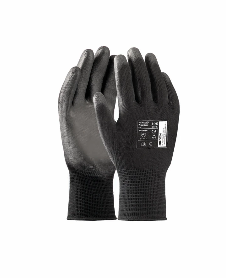 Máčené rukavice ARDON®BUCK BLACK - černá