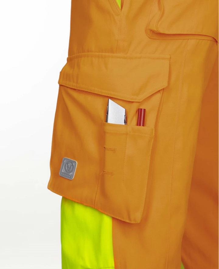 Reflexní kalhoty s laclem ARDON®SIGNAL prodloužené oranžová - DOPRODEJ