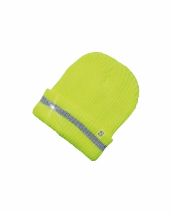 Zimní čepice pletená fleece  ARDON®SPARK s reflex. pruhem hi-vis žlutá