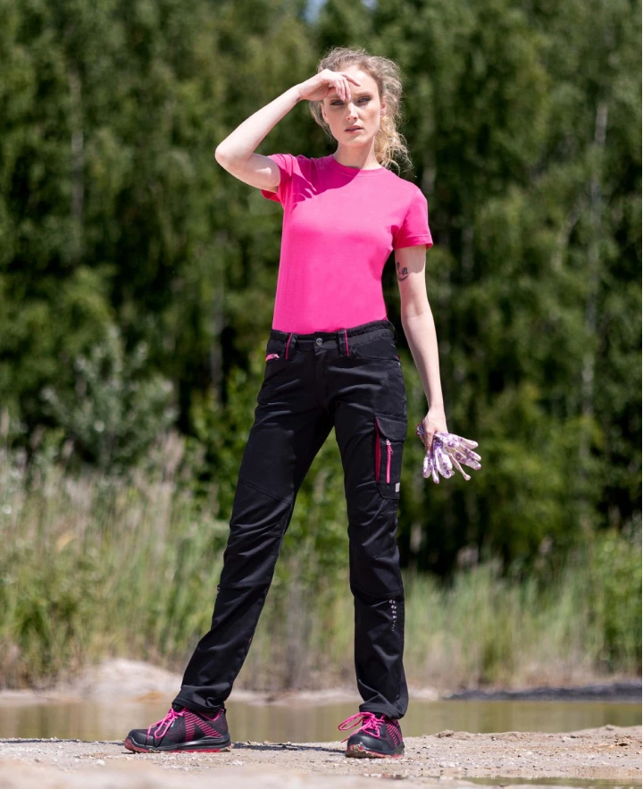 Dámské kalhoty ARDON®FLORET černo-růžová