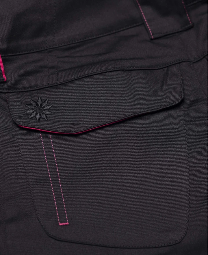 Dámské kalhoty ARDON®FLORET černo-růžová