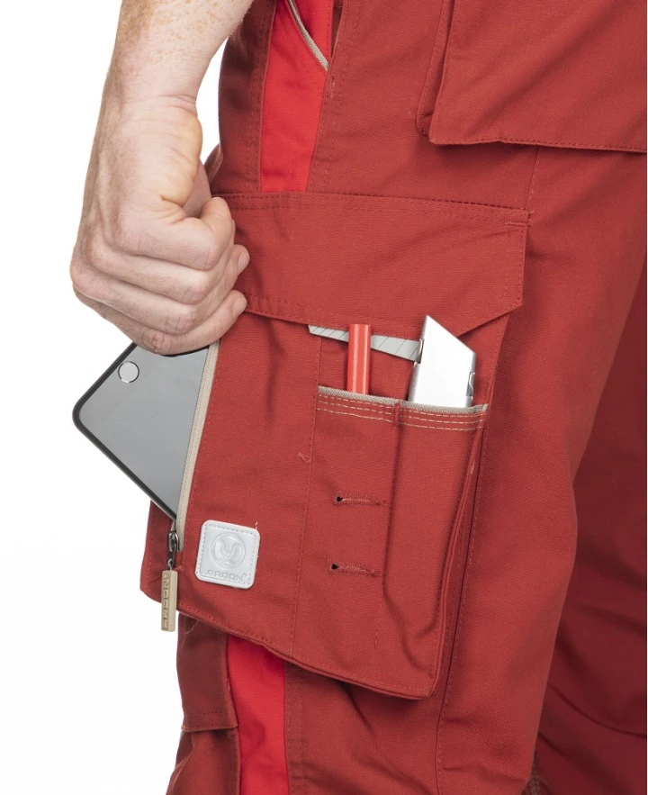 Kalhoty s laclem ARDON®URBAN červená - DOPRODEJ