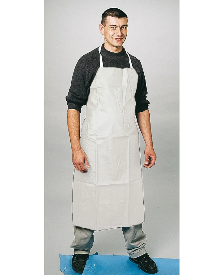 PVC zástěra bílá 110X75cm