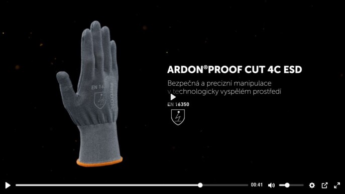 Protiřezné ESD rukavice ARDON®PROOF CUT 4C 09/L