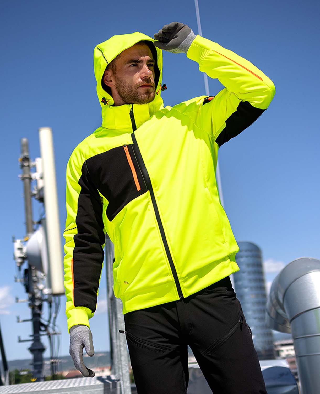 Zimní softshellová bunda ARDON®CITYCONIC®Hi-vis žlutá