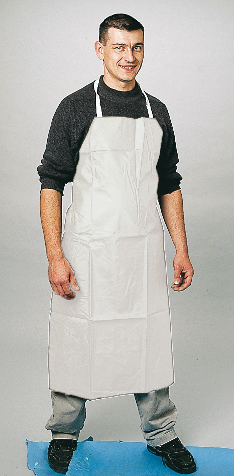 PVC zástěra bílá 110X75cm